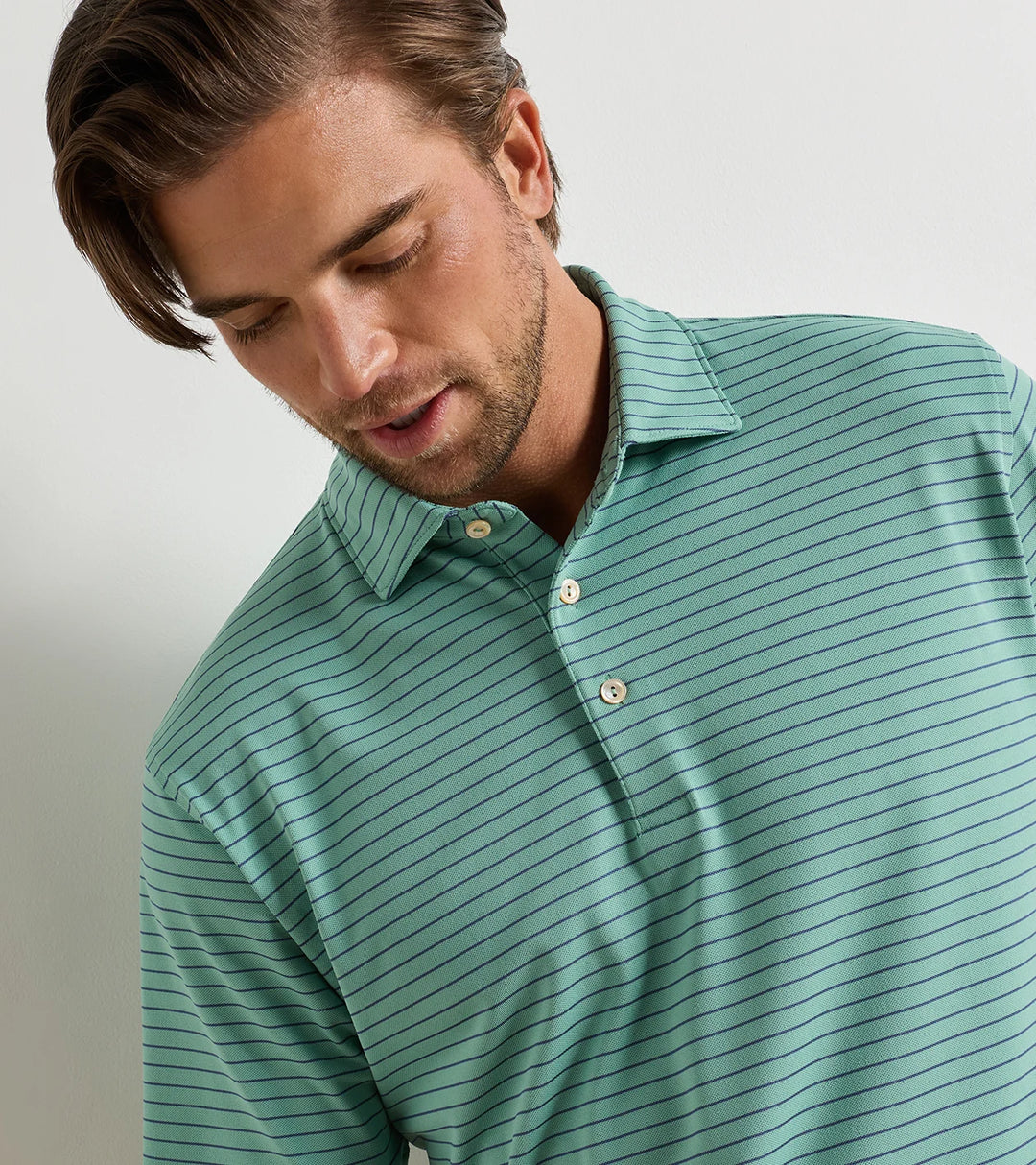 Peter Millar Winston Performance Mesh Polo: Fresh Mint