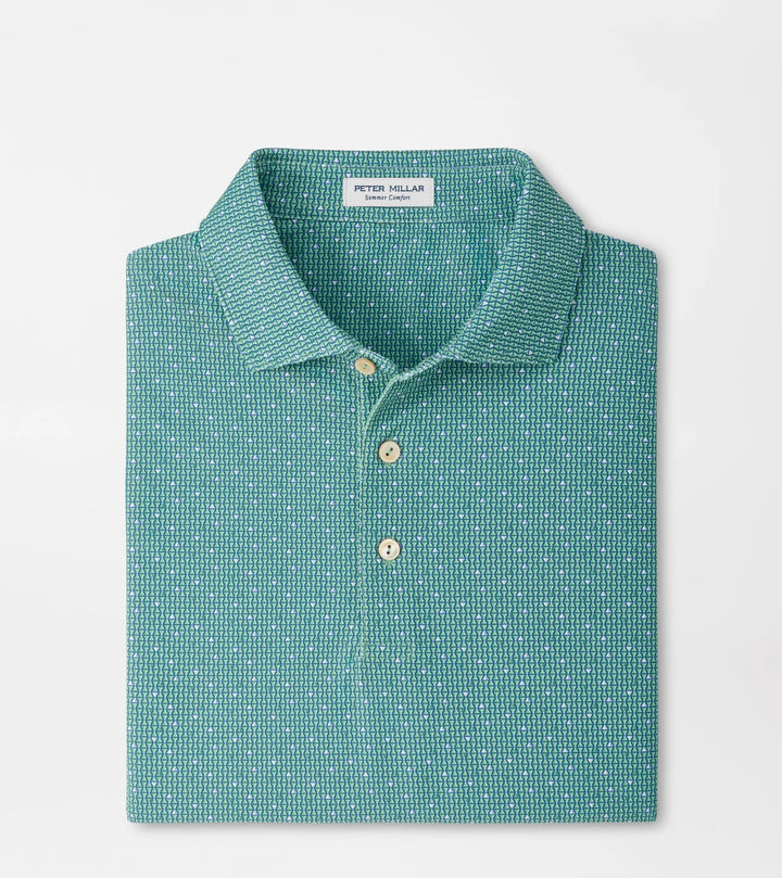 Peter Millar Dirty Martini Performance Mesh Polo: Fresh Mint