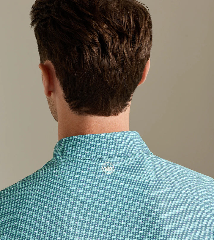 Peter Millar Dirty Martini Performance Mesh Polo: Fresh Mint