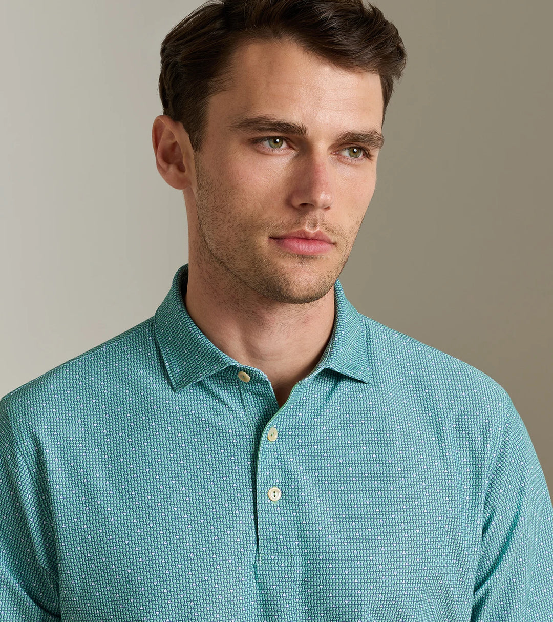 Peter Millar Dirty Martini Performance Mesh Polo: Fresh Mint
