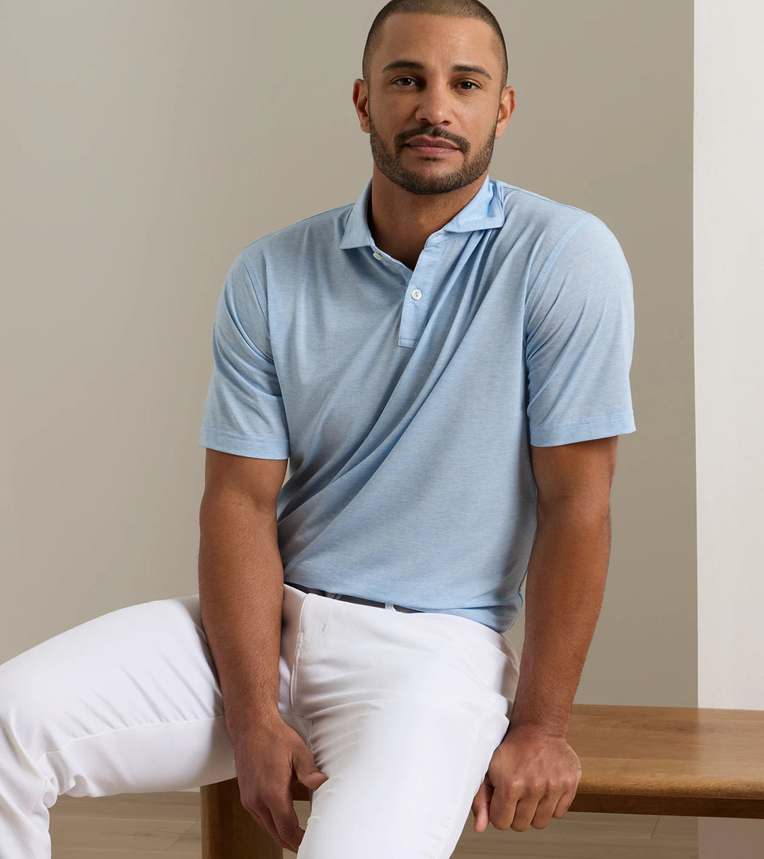Peter Millar ETC Performance Jersey Polo: Cottage Blue