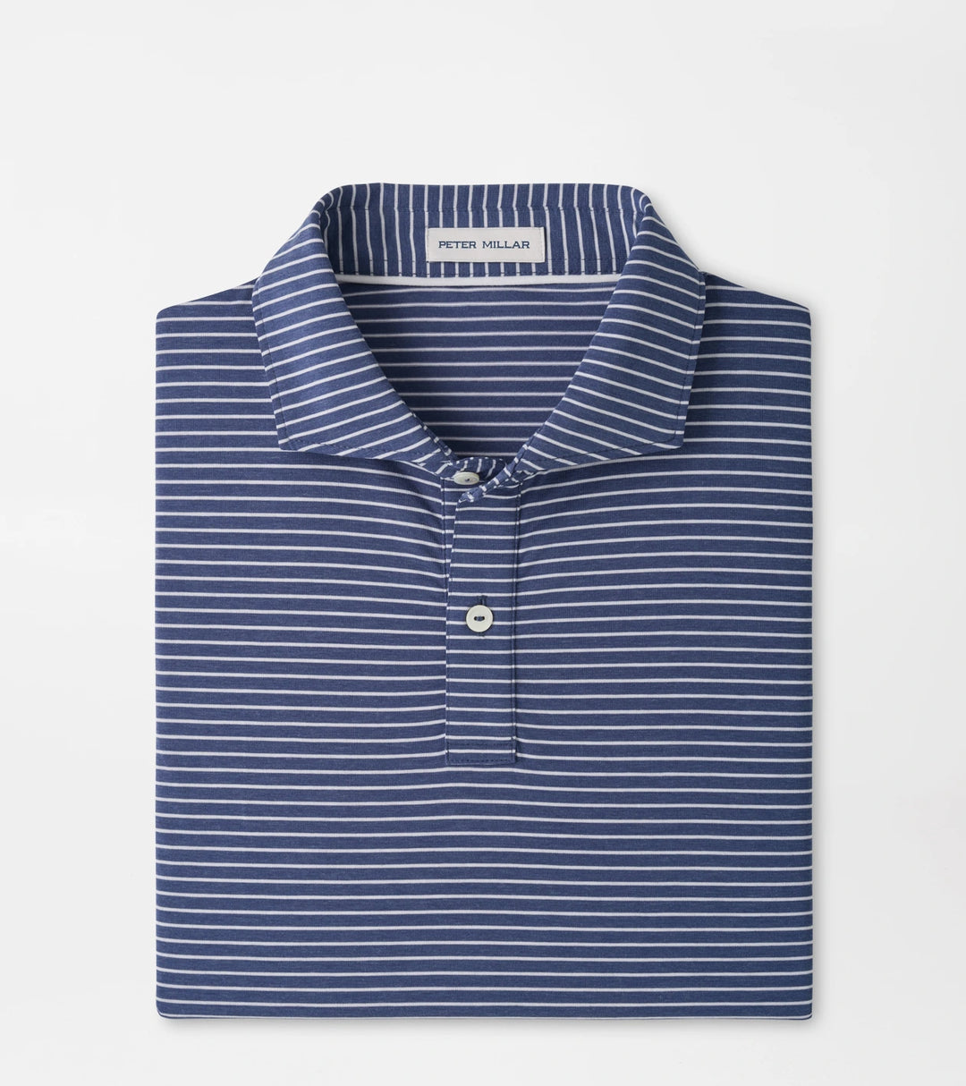 Peter Millar ETC Stripe Performance Jersey Polo: Bali Blue