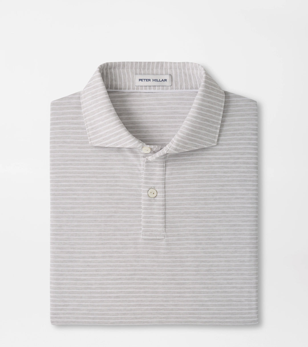 Peter Millar ETC Stripe Performance Jersey Polo: British Grey