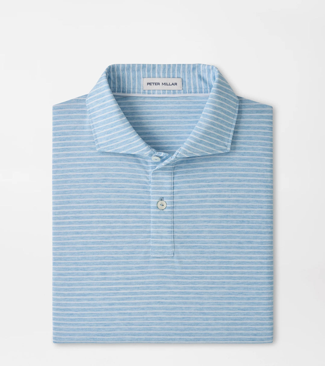 Peter Millar ETC Stripe Performance Jersey Polo: Cottage Blue