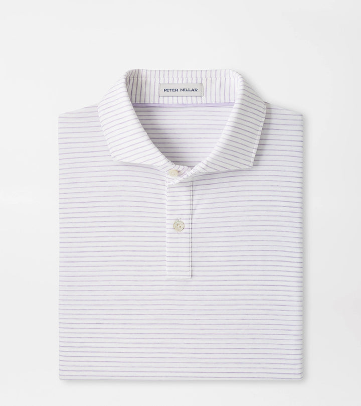 Peter Millar ETC Stripe Performance Jersey Polo: White