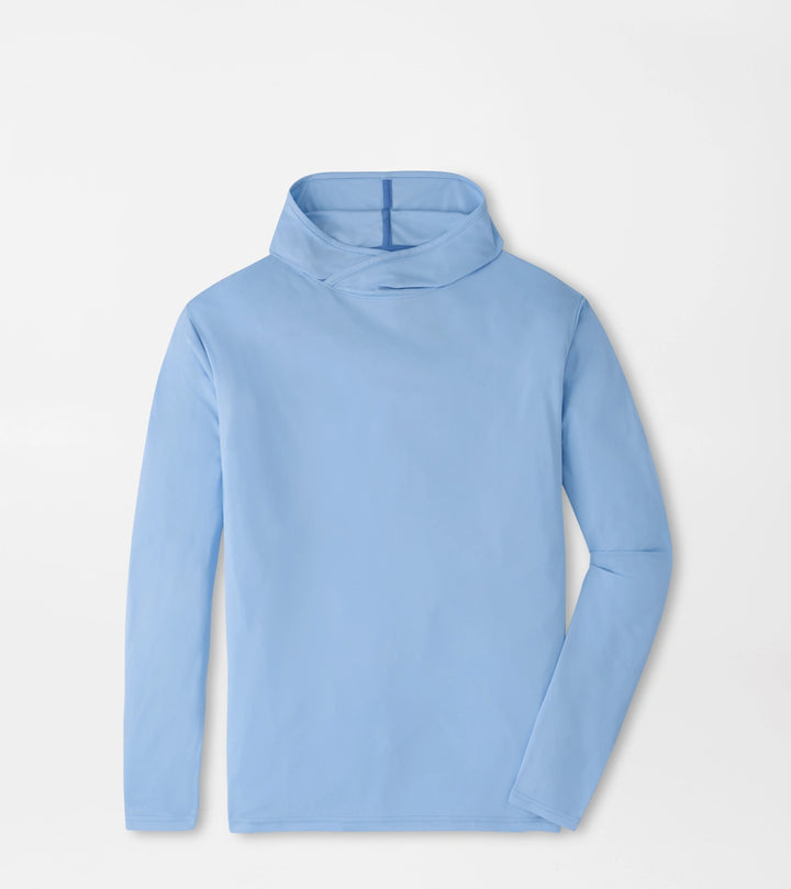 Peter Millar Featherweight Performance Sun Shirt Hoodie Lake Murray Dam Towers: Cottage Blue