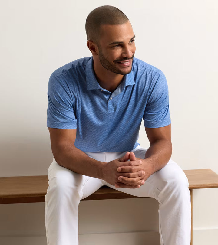 Peter Millar Featherweight Sands Performance Polo: Hyper Blue