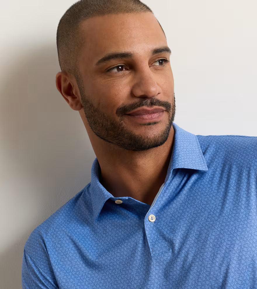 Peter Millar Featherweight Sands Performance Polo: Hyper Blue