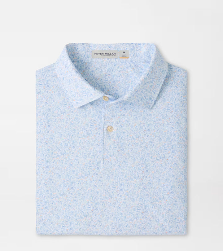 Peter Millar Featherweight Water Hazard Performance Polo: White