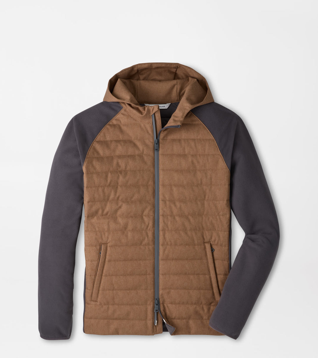 Peter Millar Parks Hybrid Hoodie Jacket: Dark Amber