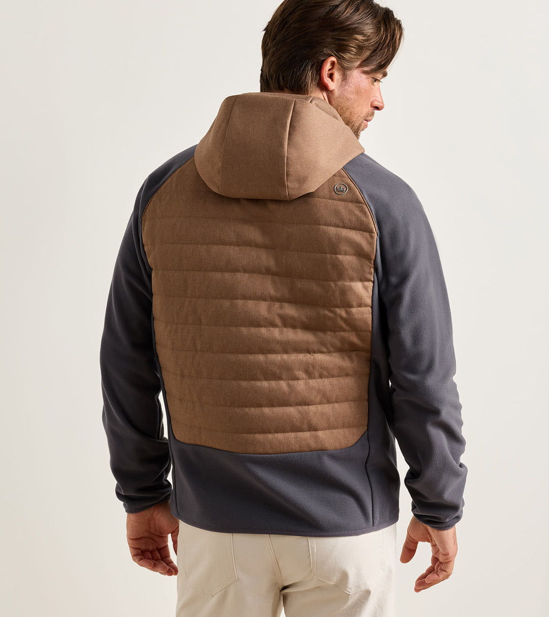 Peter Millar Parks Hybrid Hoodie Jacket: Dark Amber