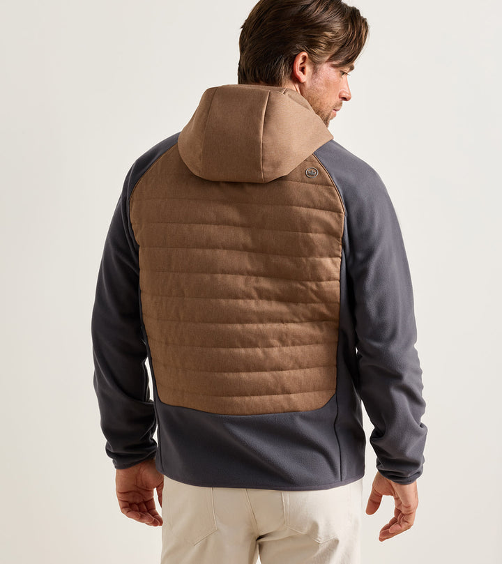 Peter Millar Parks Hybrid Hoodie Jacket: Dark Amber