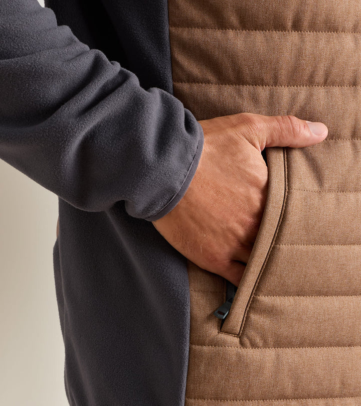 Peter Millar Parks Hybrid Hoodie Jacket: Dark Amber