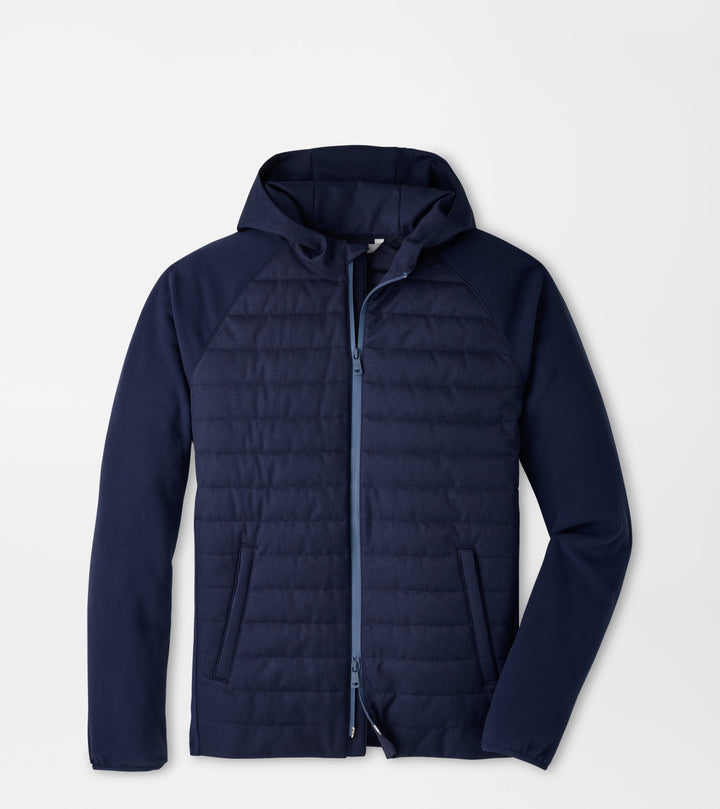 Peter Millar Parks Hybrid Hoodie Jacket: Navy