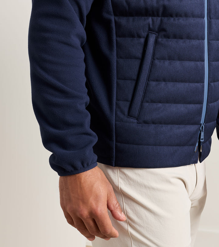 Peter Millar Parks Hybrid Hoodie Jacket: Navy