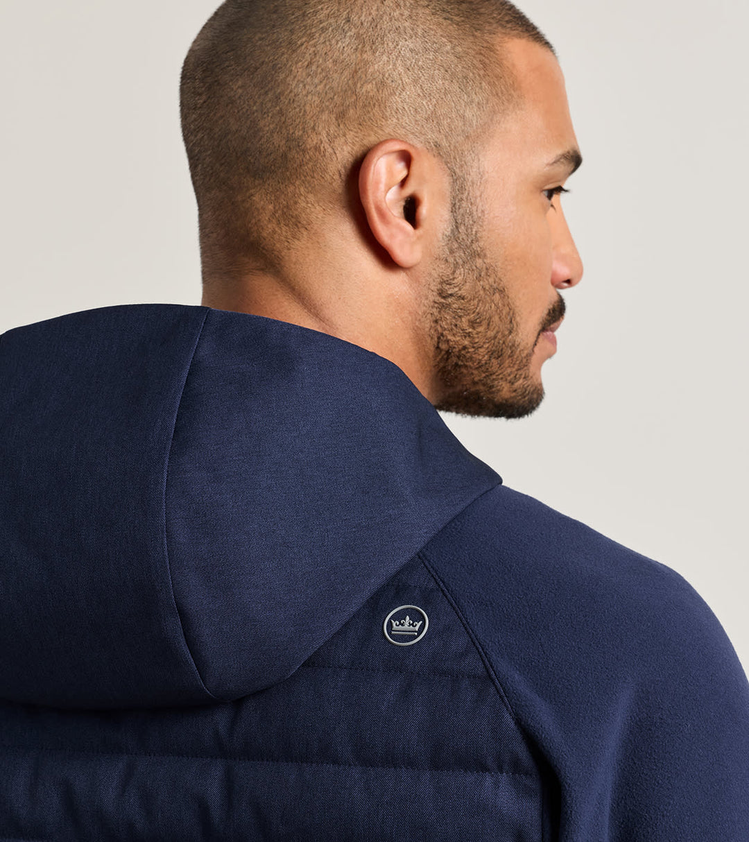 Peter Millar Parks Hybrid Hoodie Jacket: Navy