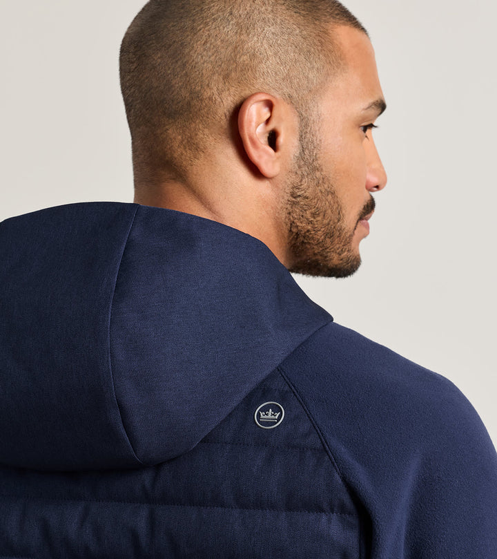 Peter Millar Parks Hybrid Hoodie Jacket: Navy