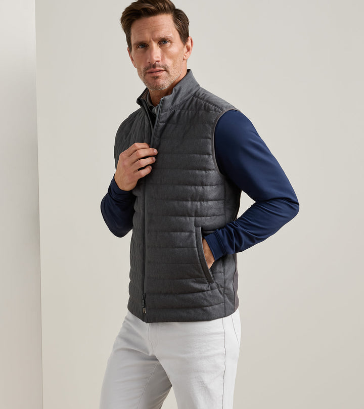 Peter Millar Parks Hybrid Vest: Iridium