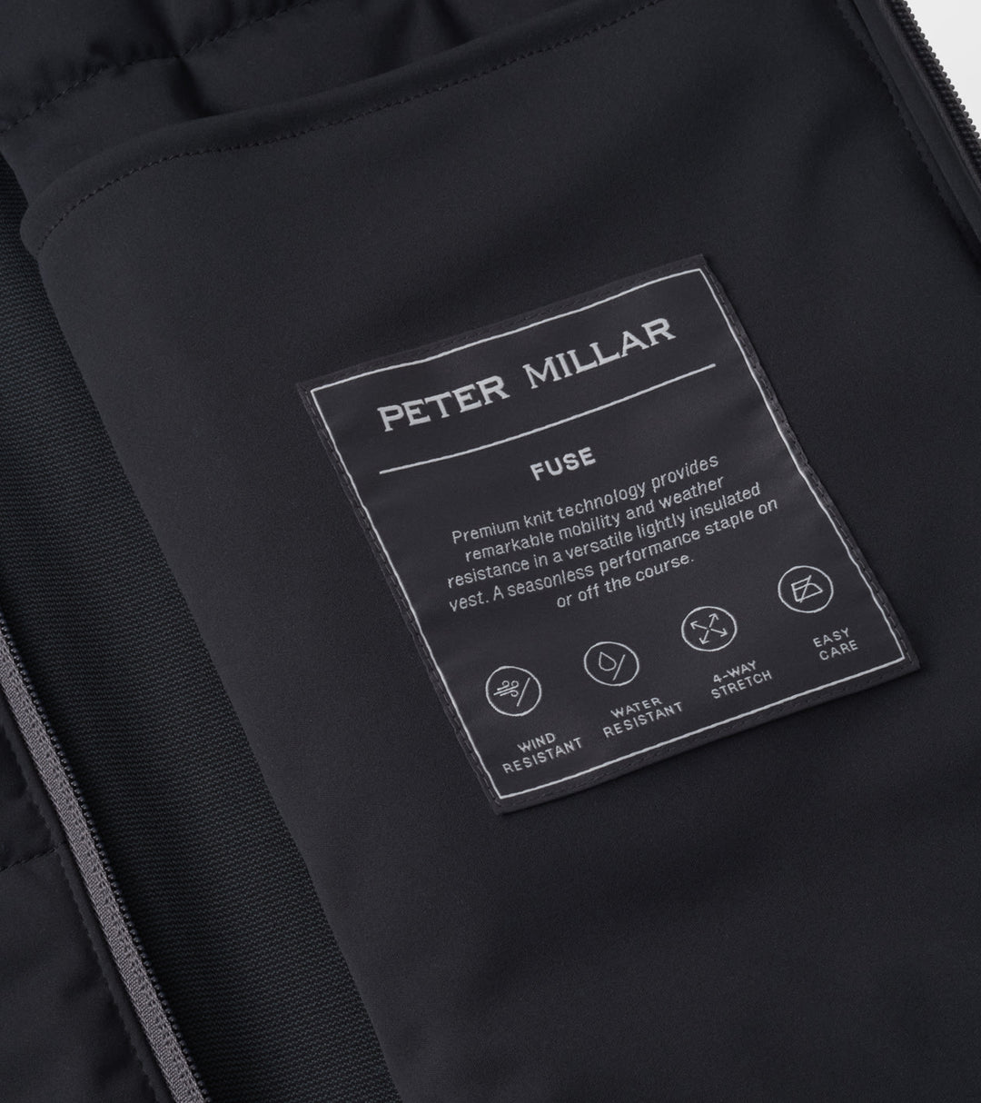 Peter Millar Fuse Hybrid Vest: Black