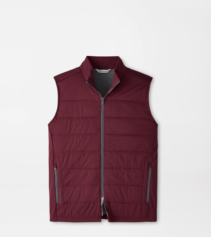 Peter Millar Fuse Hybrid Vest: Bordeaux