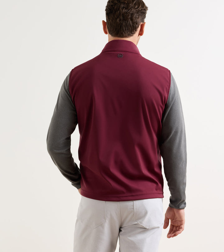 Peter Millar Fuse Hybrid Vest: Bordeaux