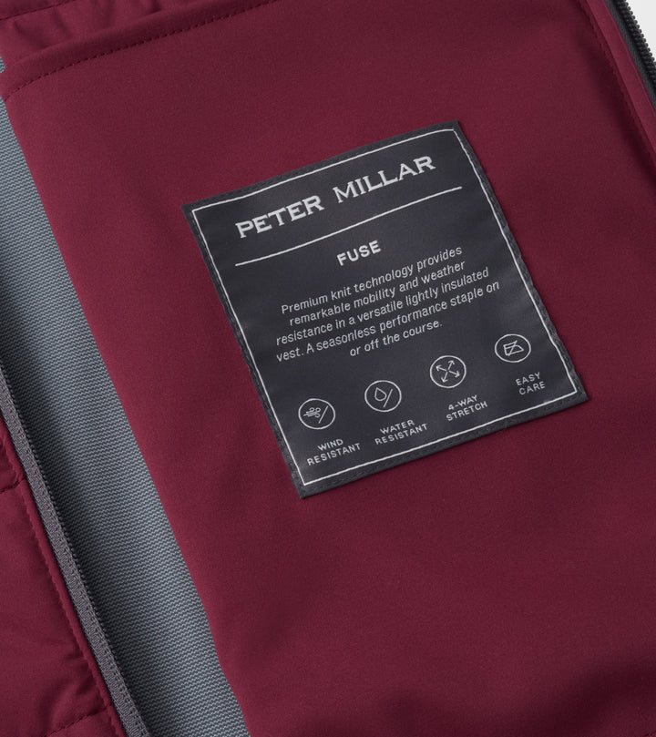 Peter Millar Fuse Hybrid Vest: Bordeaux