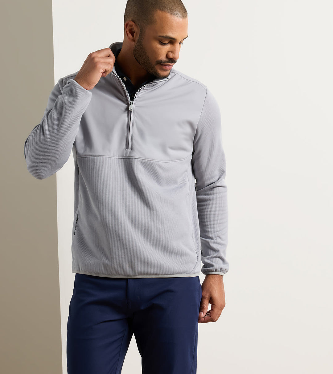 Peter Millar Vail Half-Zip: Gale Grey
