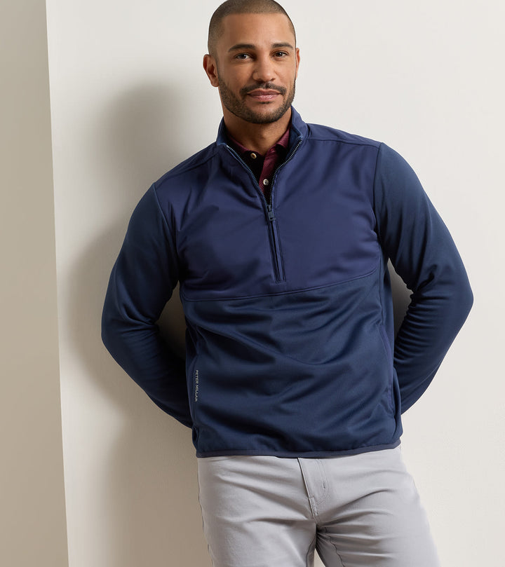 Peter Millar Vail Half-Zip: Navy