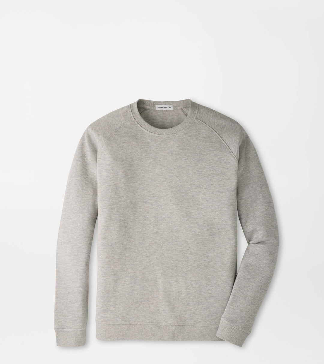Peter Millar Crown Comfort Knit Crew: Light Grey