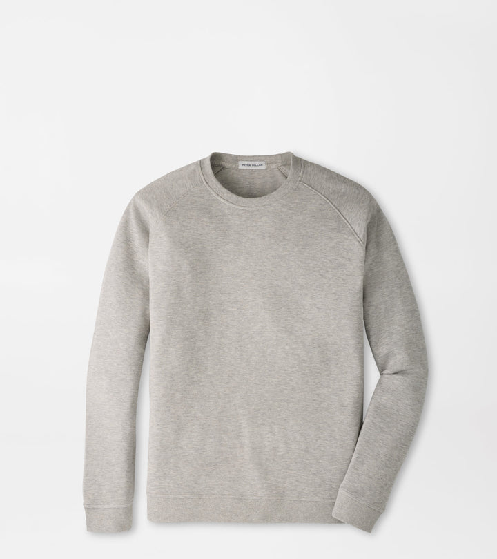 Peter Millar Crown Comfort Knit Crew: Light Grey
