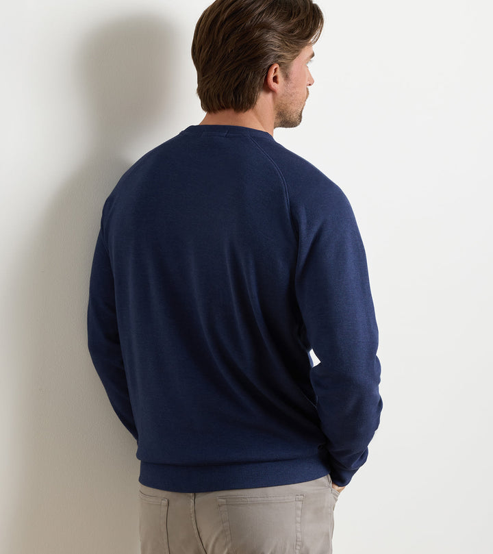 Peter Millar Crown Comfort Knit Crew: Navy