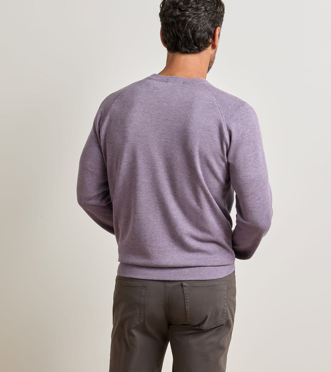 Peter Millar Crown Comfort Knit Crew: Purple Fig