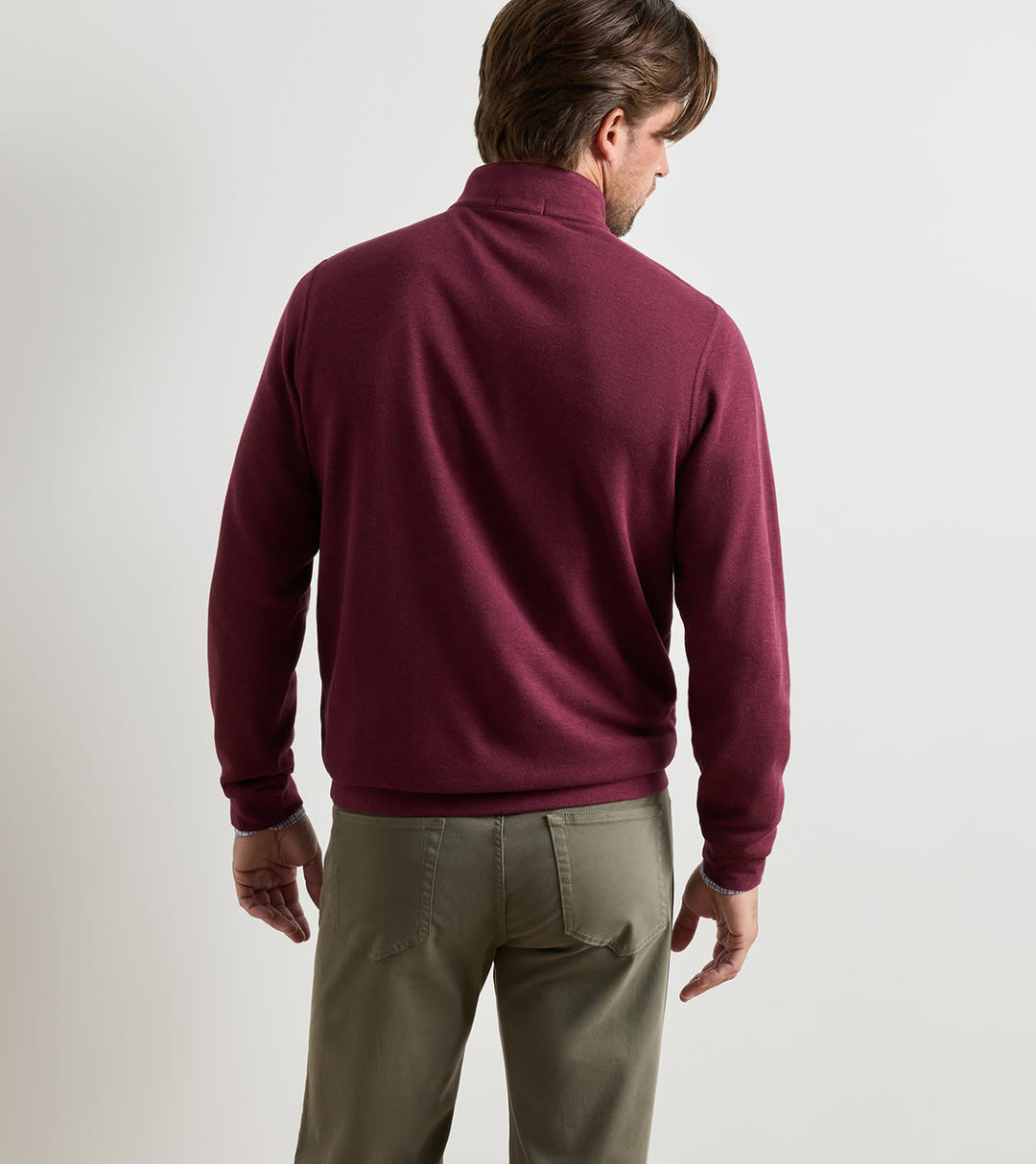 Peter Millar Crown Comfort Quarter-Zip Pullover: Bordeaux