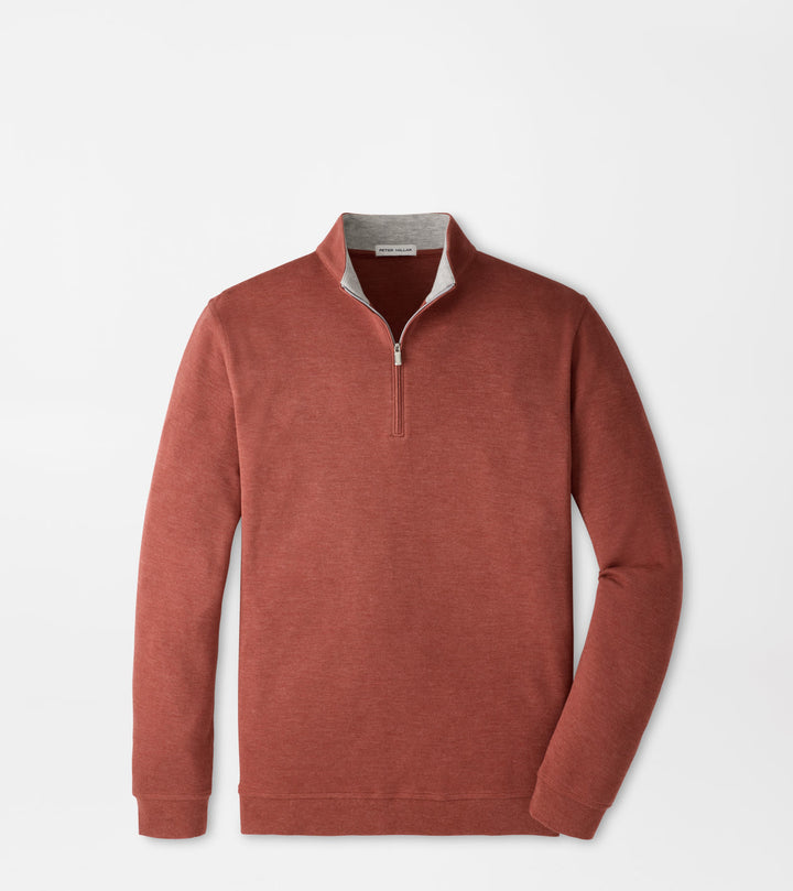 Peter Millar Crown Comfort Quarter-Zip Pullover: Burnt Orange