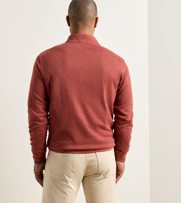 Peter Millar Crown Comfort Quarter-Zip Pullover: Burnt Orange