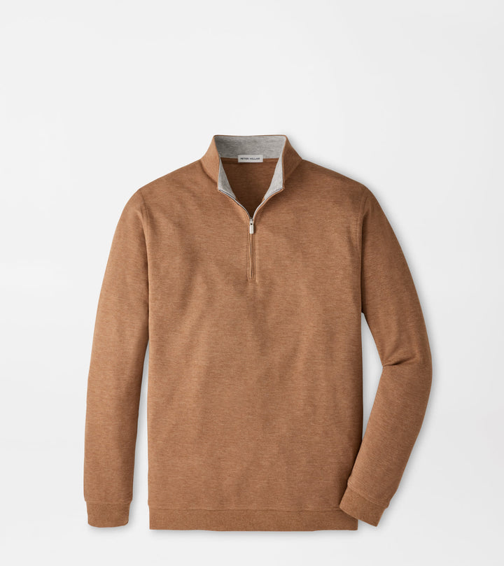 Peter Millar Crown Comfort Quarter-Zip Pullover: Dark Amber