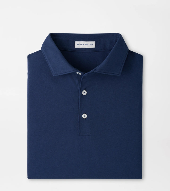 Peter Millar Crown Flex Cotton Short-Sleeve Polo: Atlantic Navy
