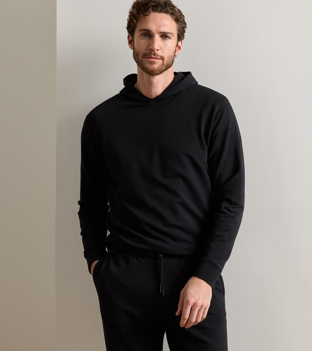 Peter Millar Oasis Pullover Hoodie: Black