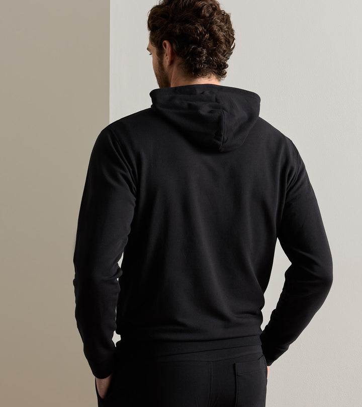 Peter Millar Oasis Pullover Hoodie: Black