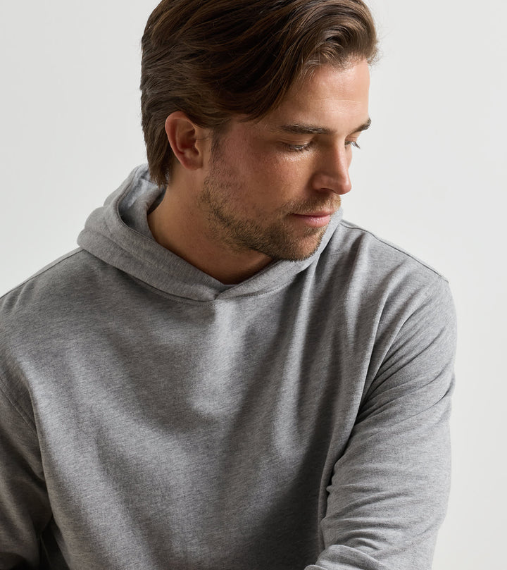 Peter Millar Oasis Pullover Hoodie: Gale Grey