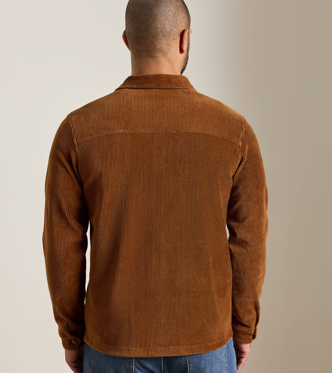 Peter Millar Corduroy Knit Chore Coat: Dark Amber