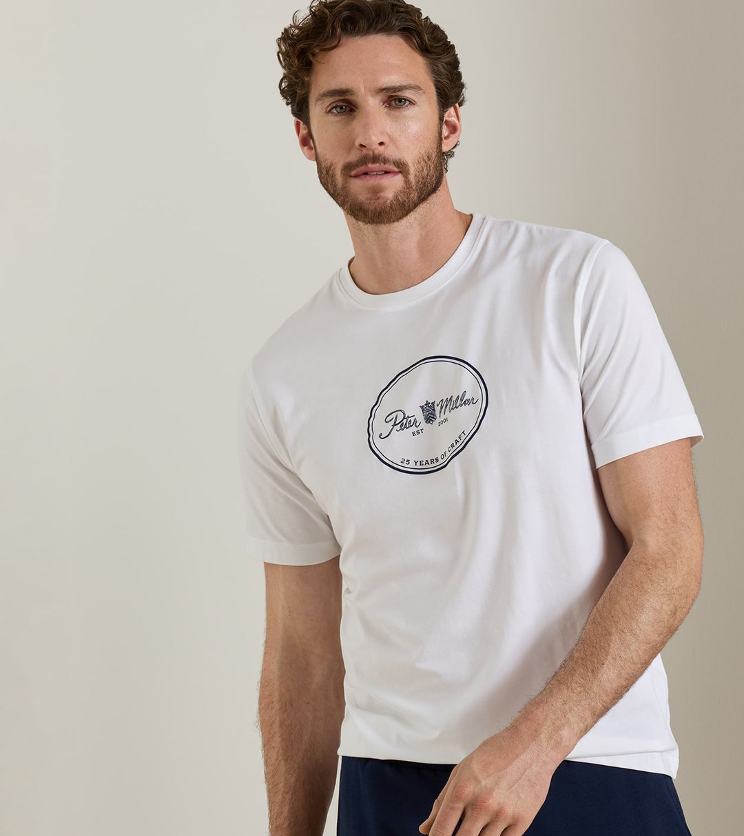 Peter Millar 25th Anniversary T-shirt: White