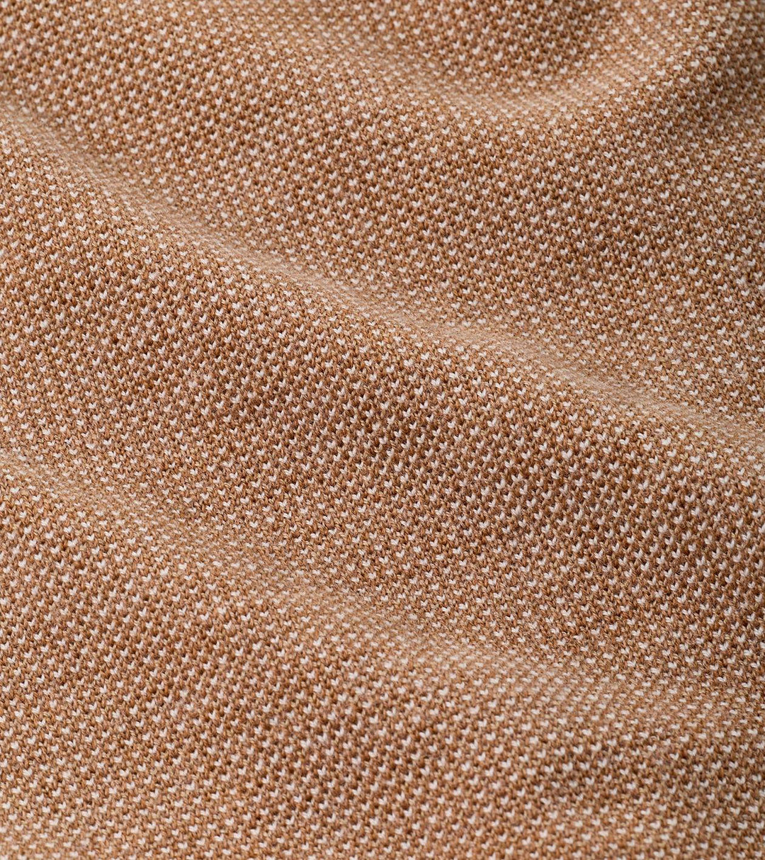 Peter Millar Blair Birdseye Quarter-Zip Sweater: Dark Amber