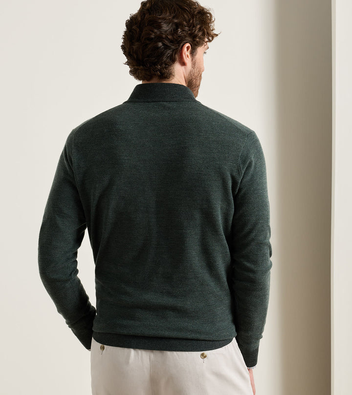 Peter Millar Blair Birdseye Quarter-Zip Sweater: Pine Brook