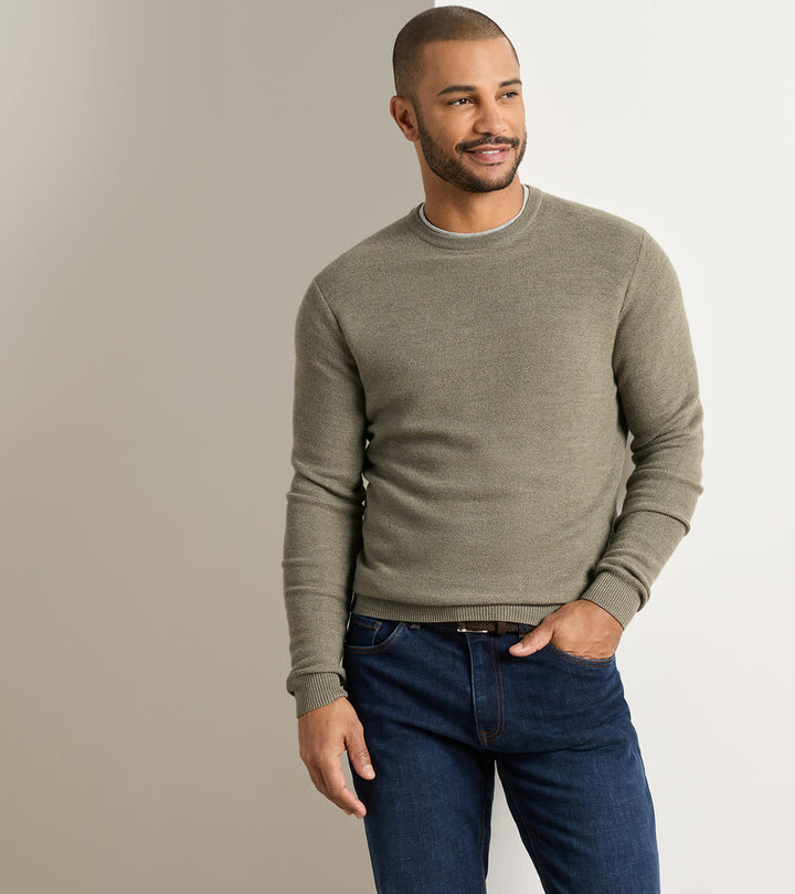 Peter Millar Autumn Crest Honeycomb Crewneck Sweater: Fatigue