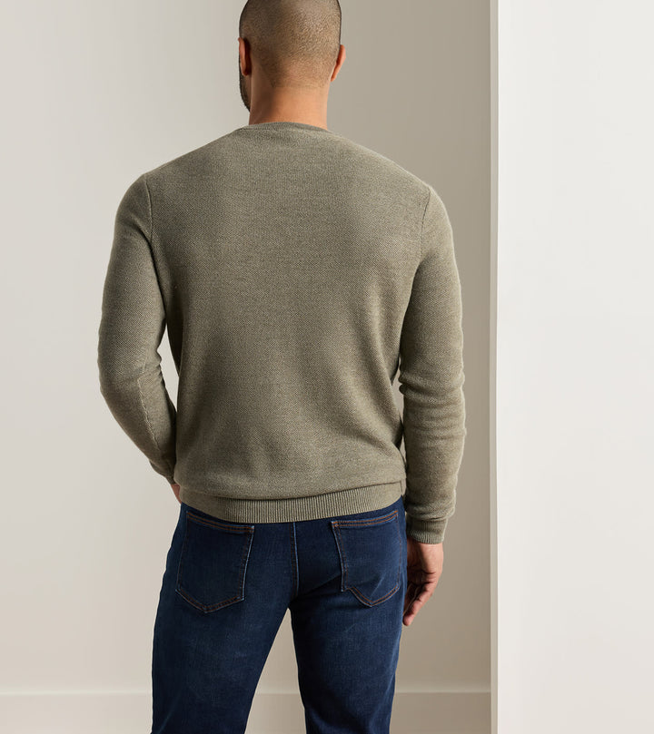 Peter Millar Autumn Crest Honeycomb Crewneck Sweater: Fatigue