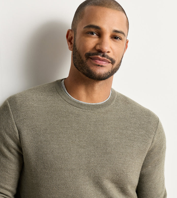 Peter Millar Autumn Crest Honeycomb Crewneck Sweater: Fatigue