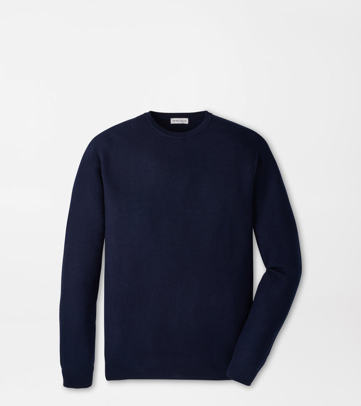 Peter Millar Autumn Crest Honeycomb Crewneck Sweater: Navy