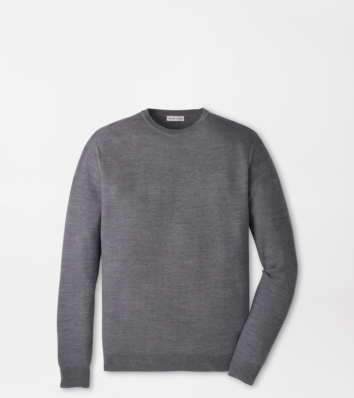 Peter Millar Autumn Crest Honeycomb Crewneck Sweater: Oslo Grey