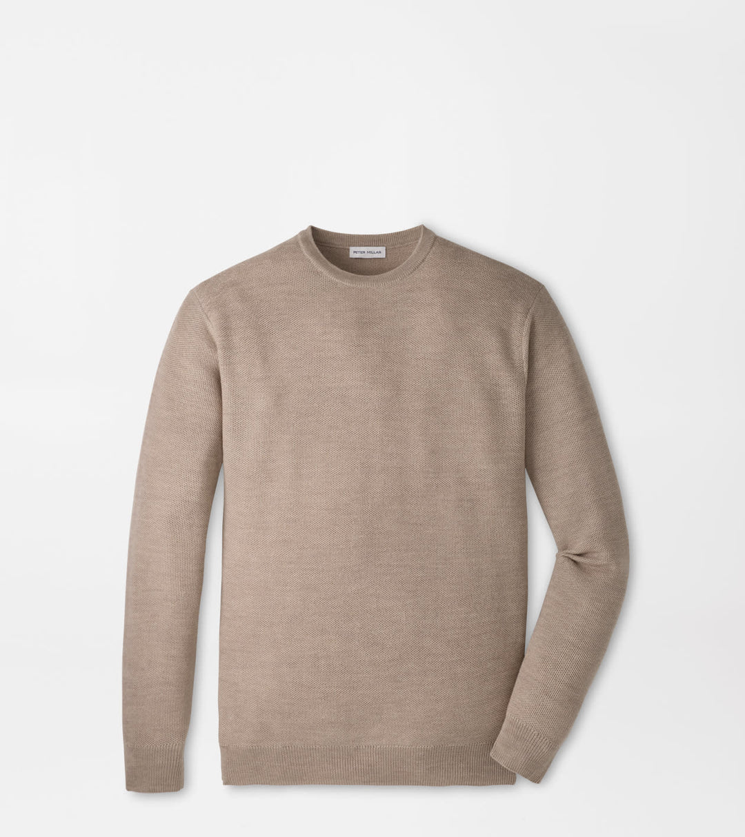 Peter Millar Autumn Crest Honeycomb Crewneck Sweater: Stone